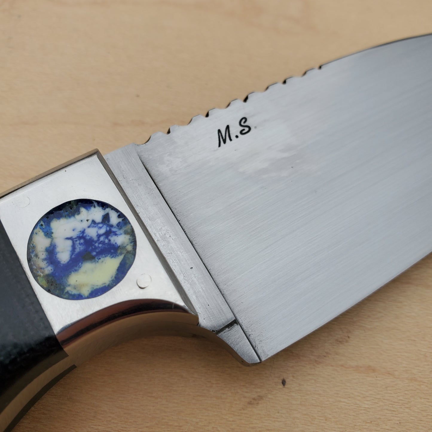 Dan Petersen Hunter 4.75" 52100 - Micarta w/ Flux Inlay