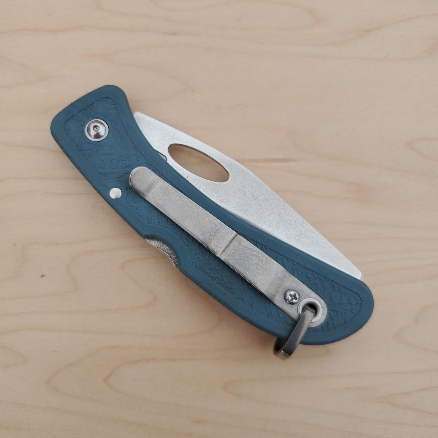 Boye Sheepsfoot Folder with Titanium Marlinspike - Blue