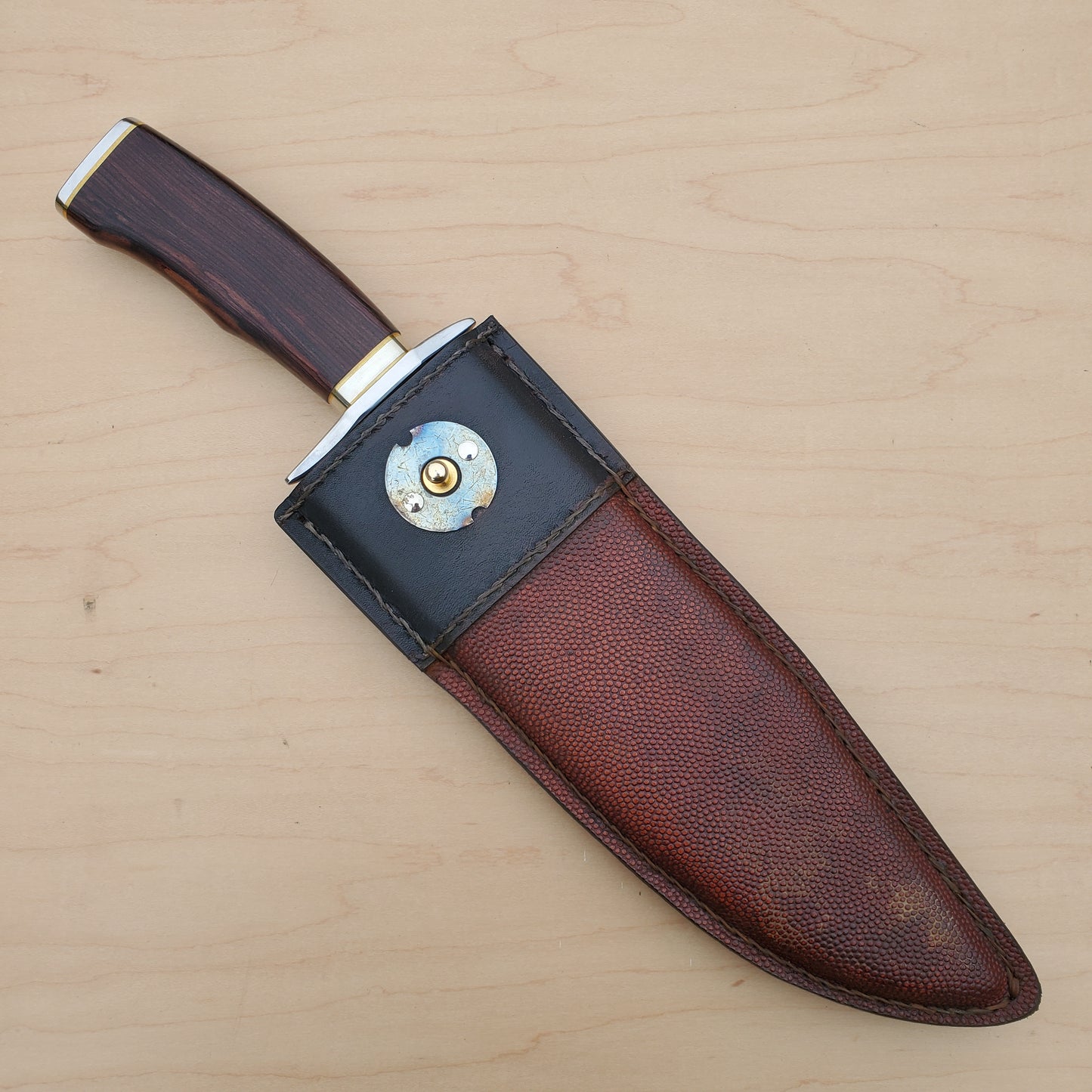 Dan Petersen Bowie 10.5" Damascus Cocobolo