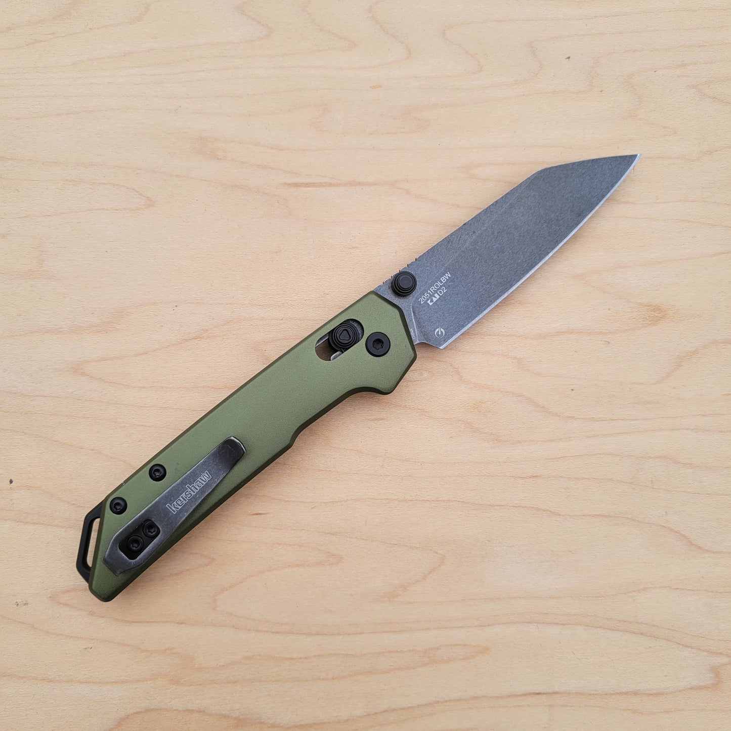 Kershaw Mini Iridium DuraLock - Reverse Tanto Olive Green BW