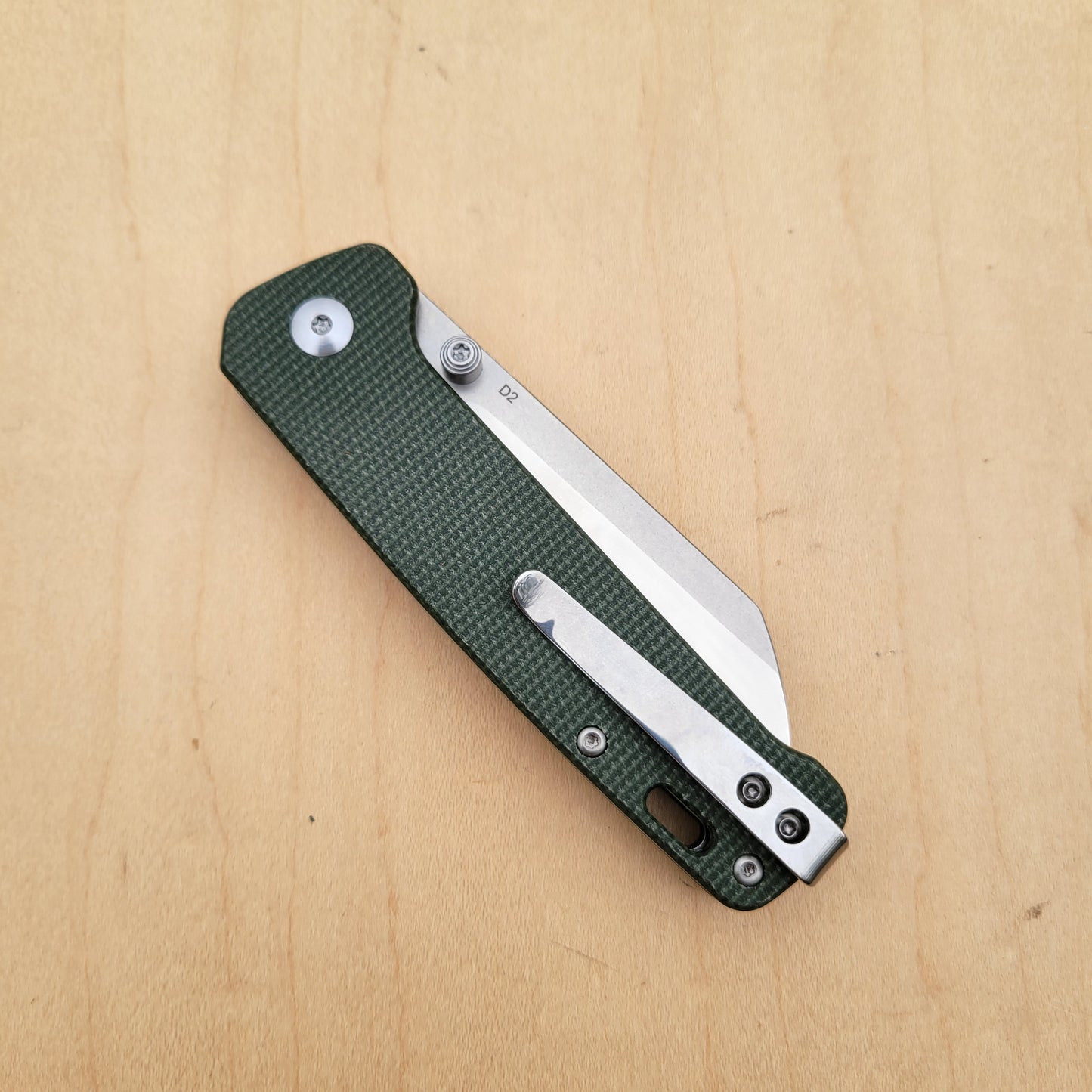 QSP Penguin V2 Green Micarta Liner Lock