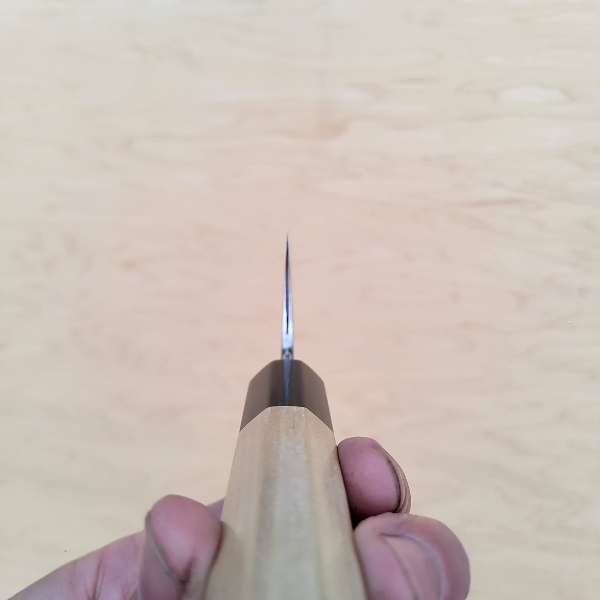 Sakai Kikumori Nakagawa Bokashi 210mm Gyuto - White 1 Stainless Clad