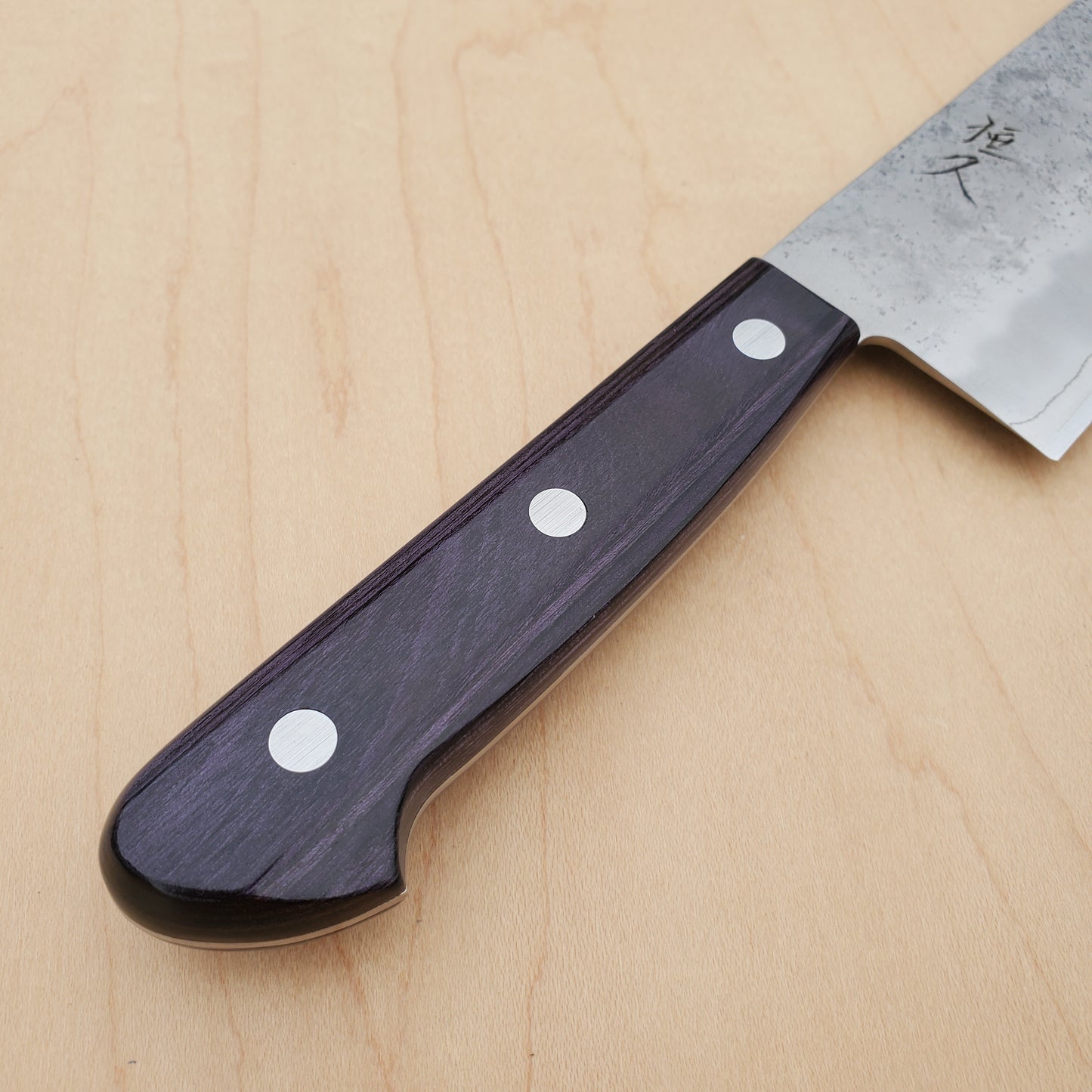 Tsunehisa Ginsan 165mm Nakiri Nashiji Purple