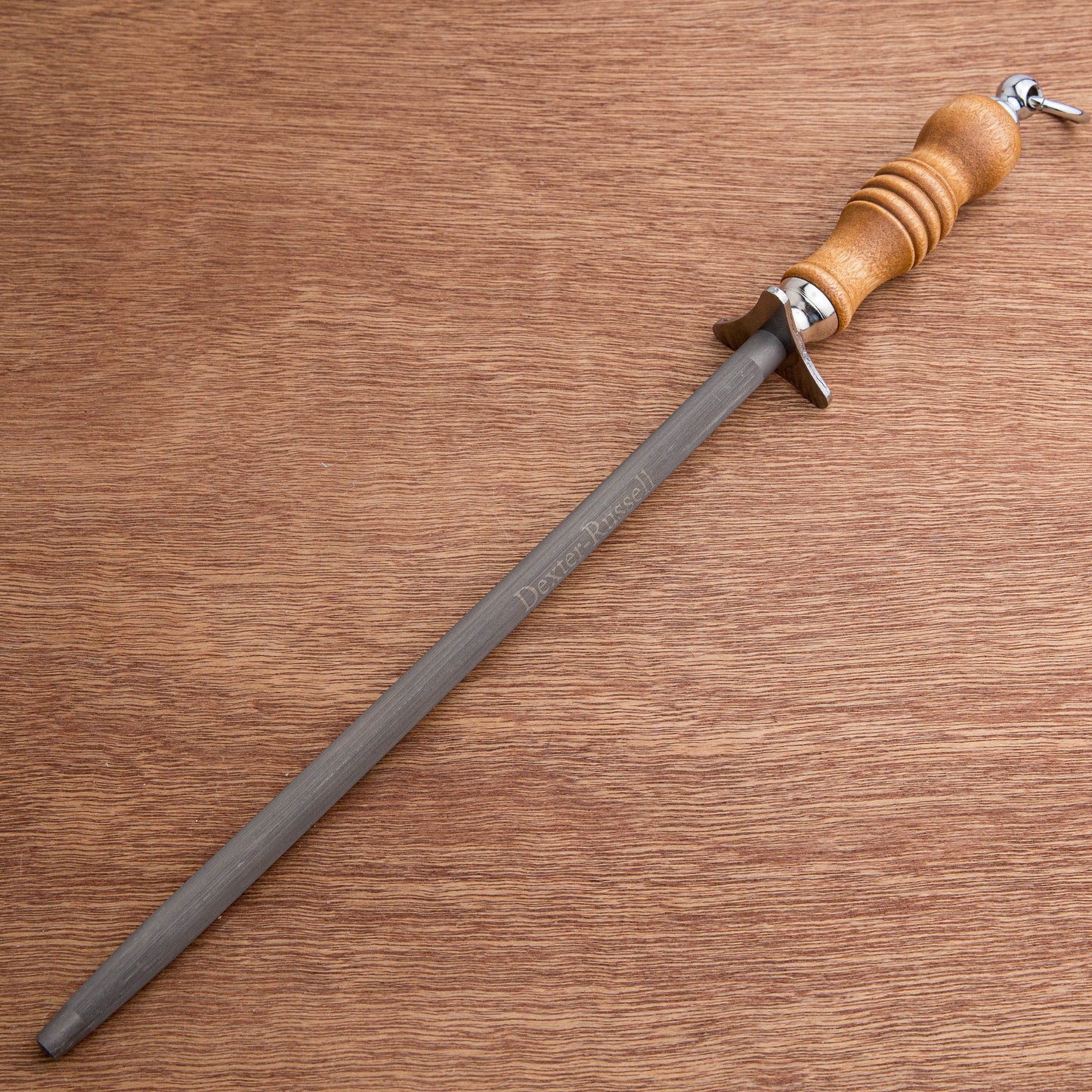 Dexter Russell 12" Butcher Steel - Wood Handle with Ring