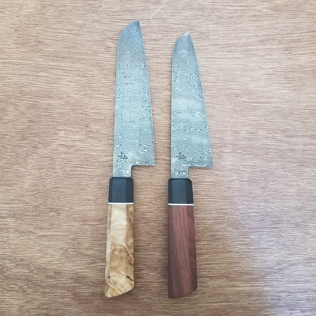 Brian Hanson's hand forged damascus knives are here!
