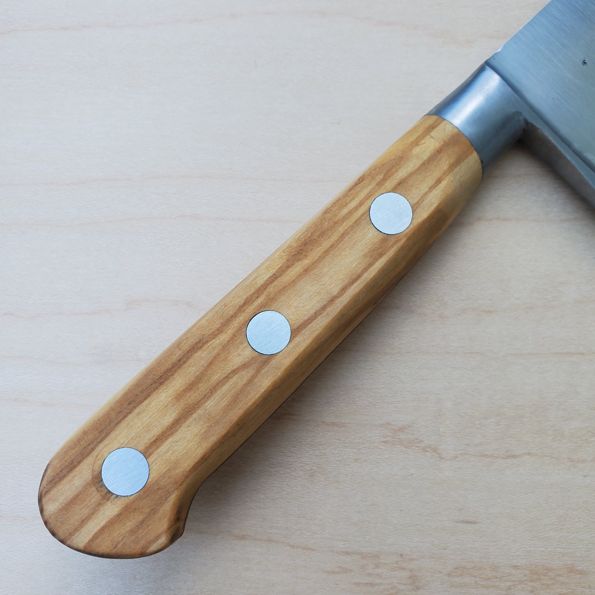 Cooking Knife 9 in - Carbon Steel - Olive Wood Handle