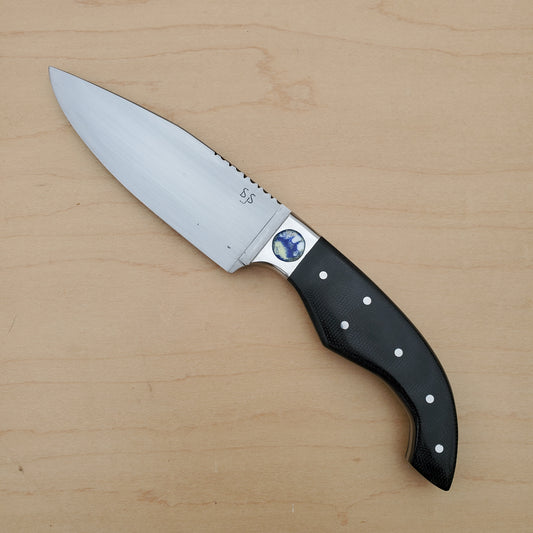 Dan Petersen Hunter 4.75" 52100 - Micarta w/ Flux Inlay