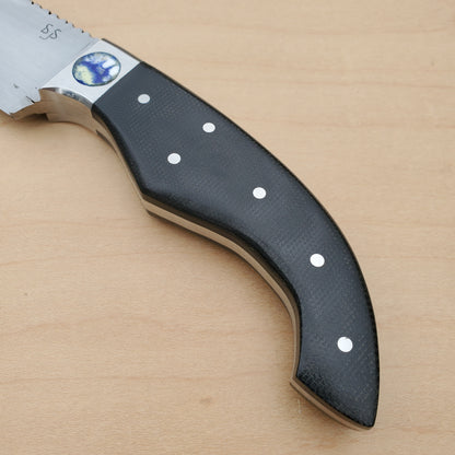 Dan Petersen Hunter 4.75" 52100 - Micarta w/ Flux Inlay