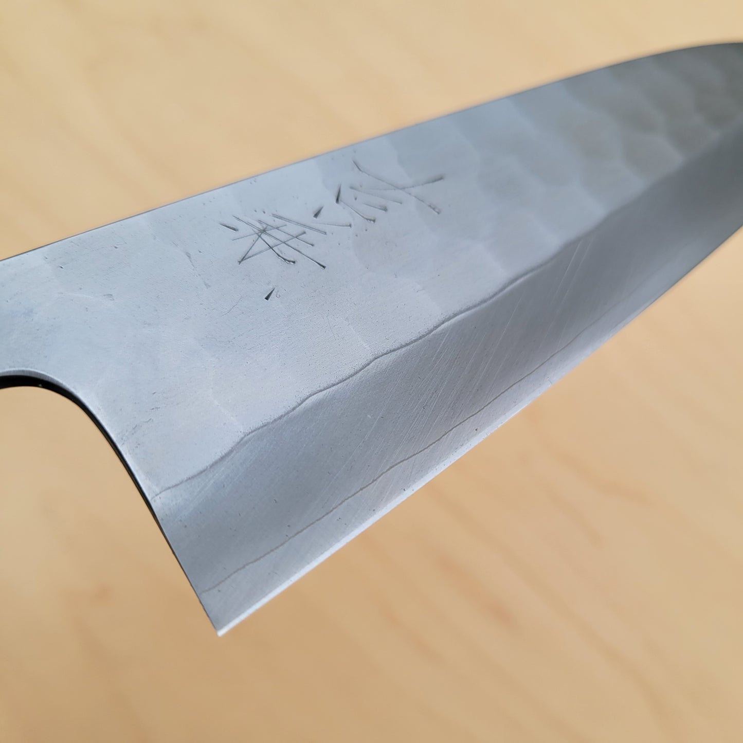 Used Yoshikane SKD 165mm Santoku Tsuchime