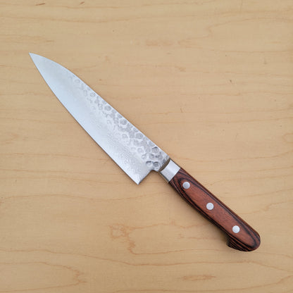 Tsunehisa VG10 180mm Gyuto Tsuchime Damascus