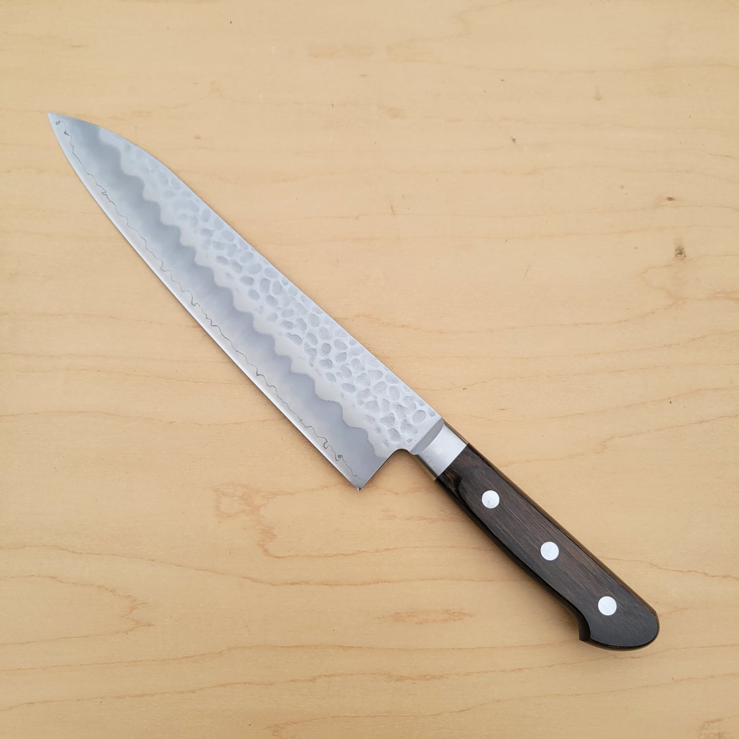Tsunehisa AUS8 210mm Gyuto Tsuchime - Brown