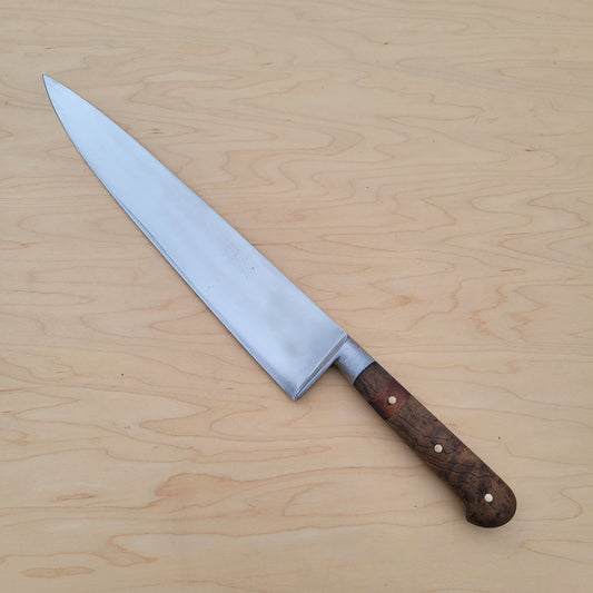 Used Sabatier 10" Chef Stainless - Rehandled Burl/Mahogany