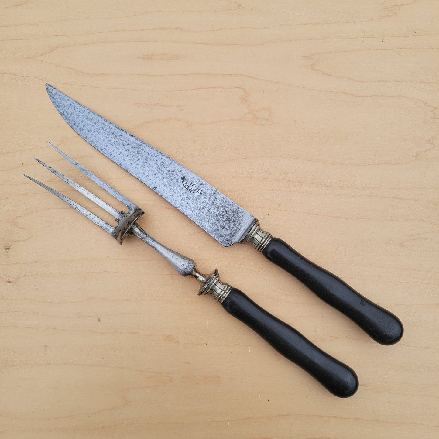 Antique Lamb Carving Set 96 Dubost French