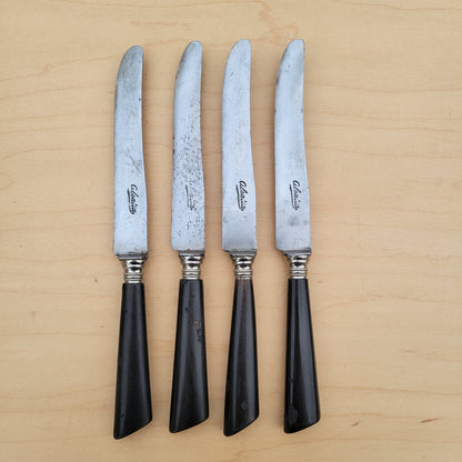 French Table Knife set of 5 'Alsatia' - Horn handles