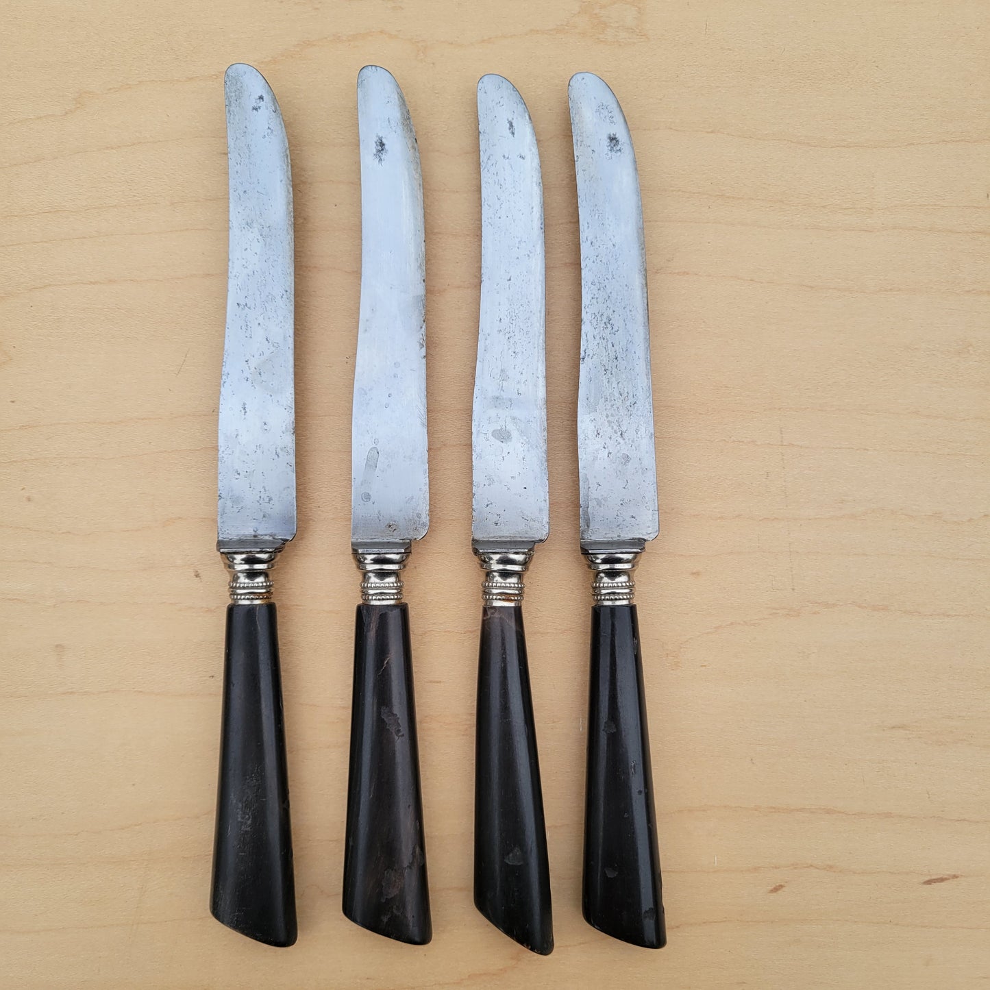 French Table Knife set of 5 'Alsatia' - Horn handles