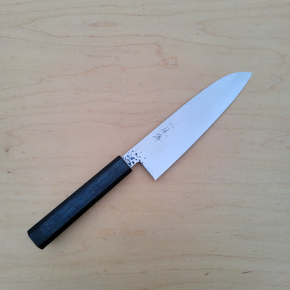 Touroku Sakai Kirameki 170mm Santoku - 69 Layer Damascus Tsuchime