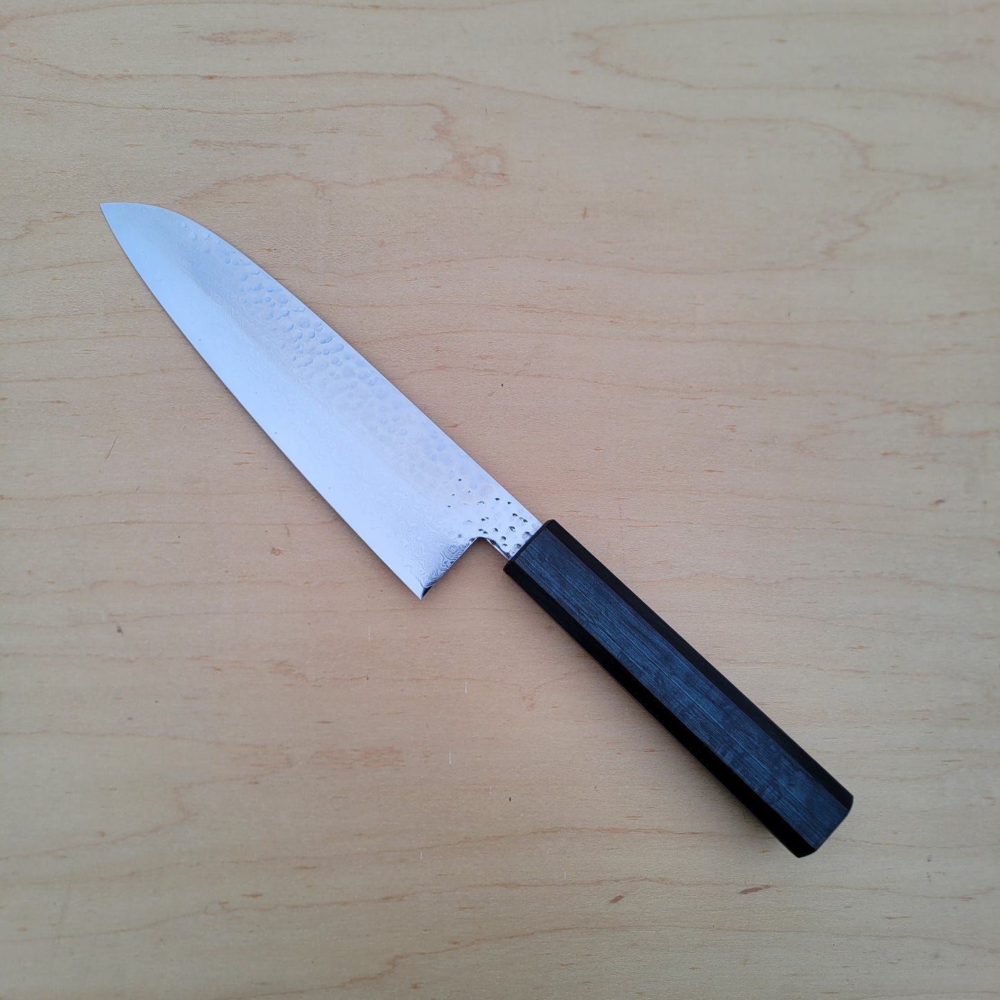 Touroku Sakai Kirameki 170mm Santoku - 69 Layer Damascus Tsuchime