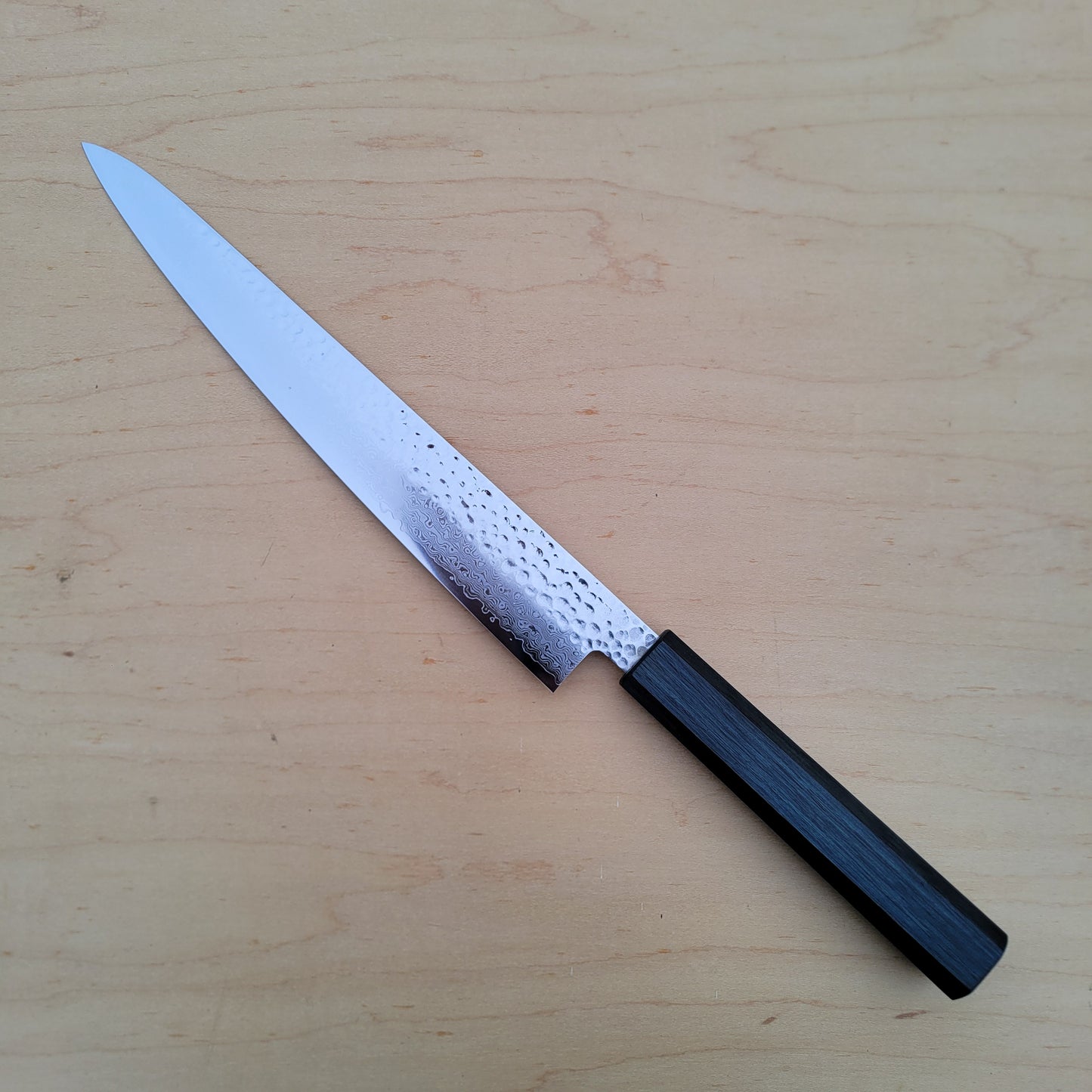 Touroku Sakai Kirameki 240mm Sujihiki - 69 Layer Damascus Tsuchime