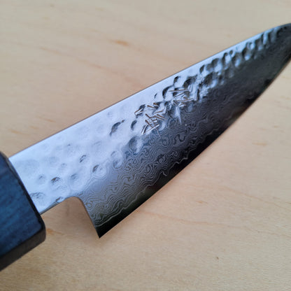Touroku Sakai Kirameki 130mm Petty - 69 Layer Damascus Tsuchime