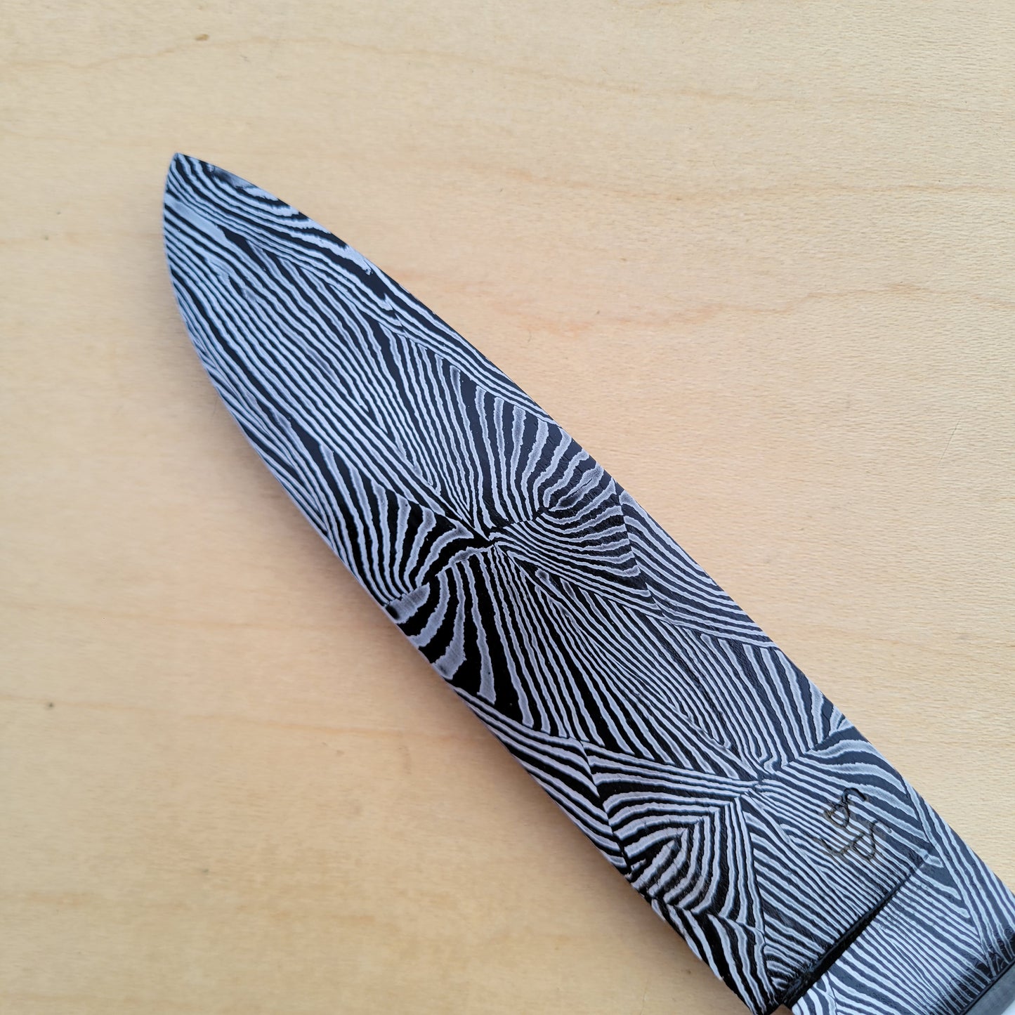 Dan Petersen Damascus Hunter 4.5"- Stag