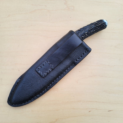 Dan Petersen Damascus Hunter 4.5"- Stag
