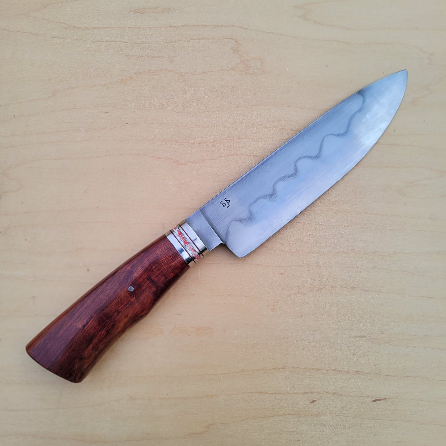 Dan Petersen Camp Chef Knife 8" W2 w/ Hamon