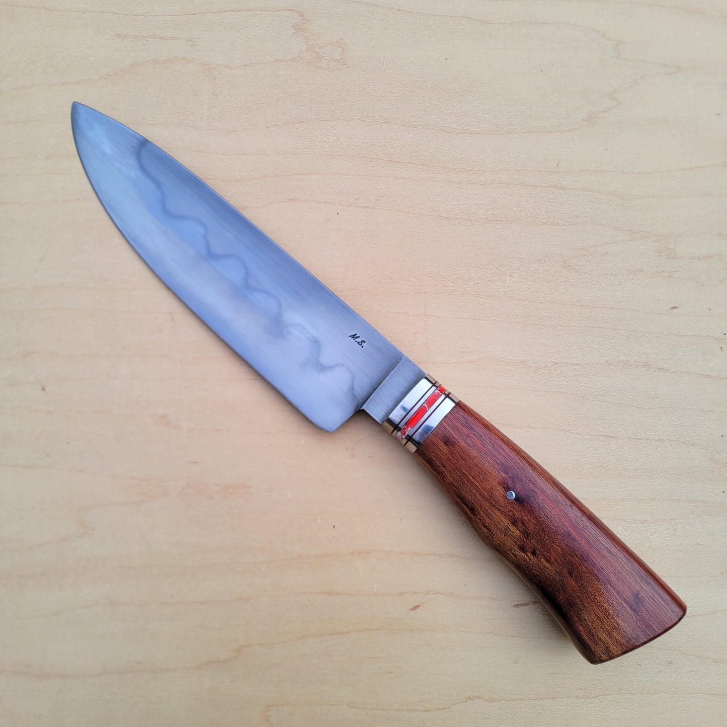 Dan Petersen Camp Chef Knife 8" W2 w/ Hamon