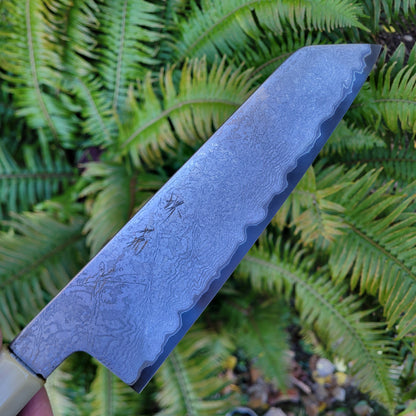 Sakai Kikumori Yogiri (SECOND) 225mm Kiritsuke Gyuto - Aogami Super Damascus