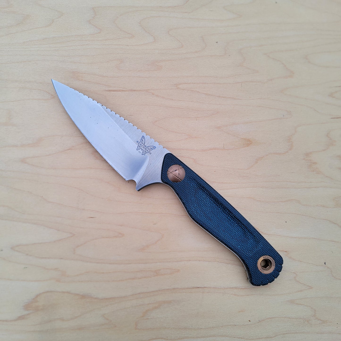 Benchmade 203-04 Dacian Fixed Blade - MagnaCut Blue Denim Micarta