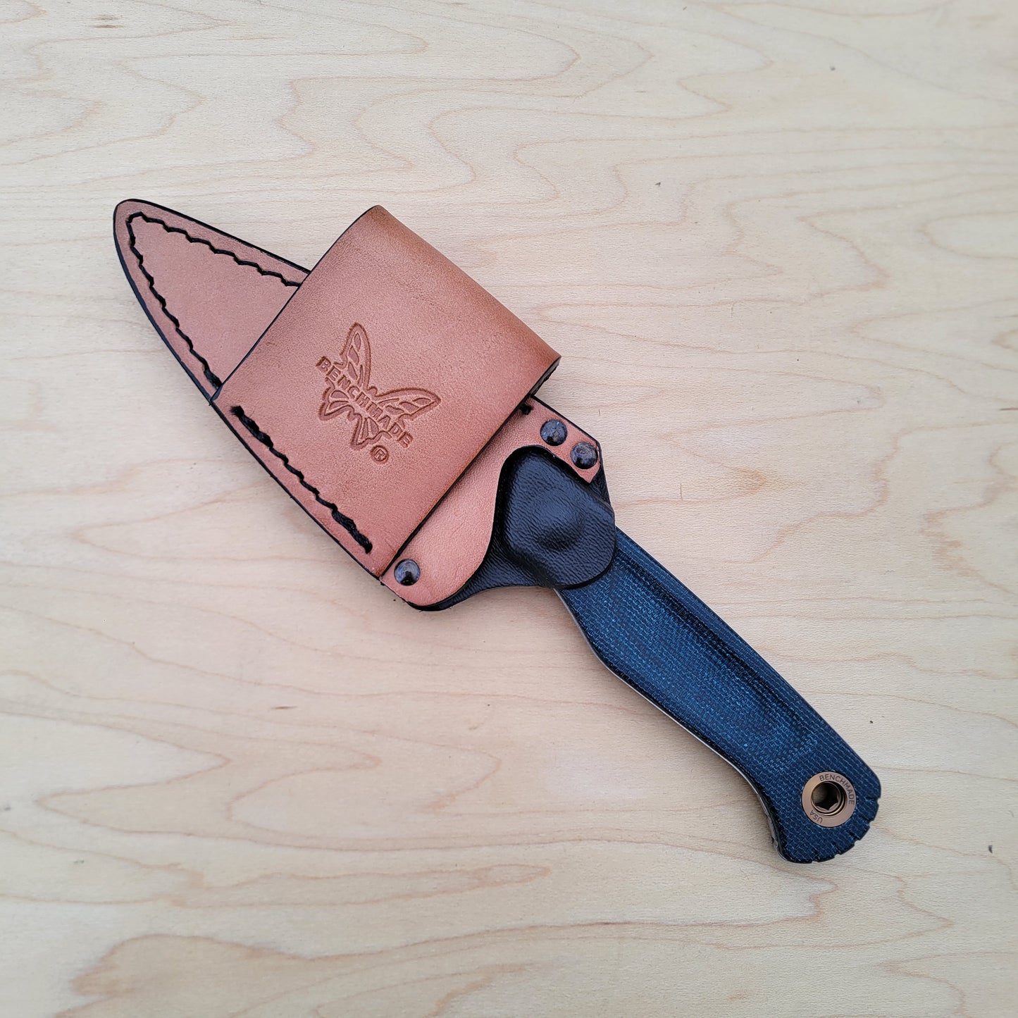 Benchmade 203-04 Dacian Fixed Blade - MagnaCut Blue Denim Micarta