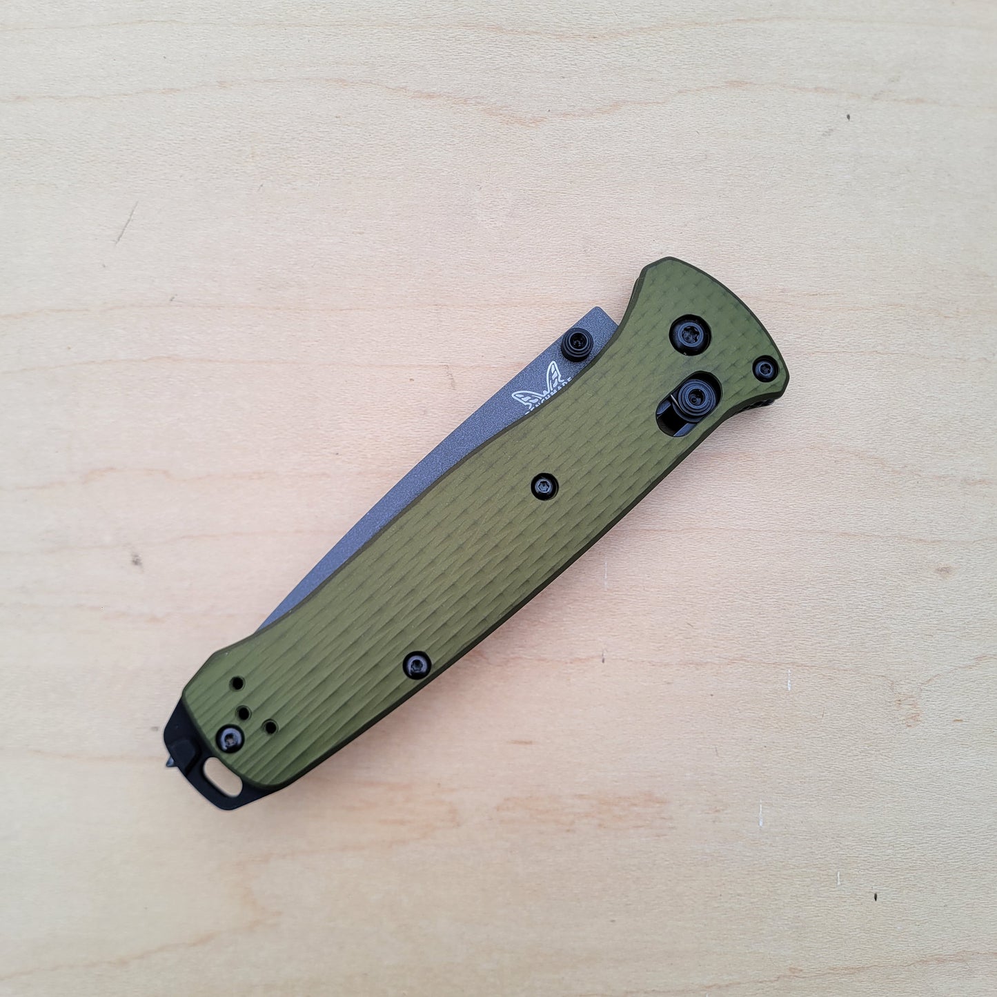 Benchmade 537SGY-1 Bailout - Woodland Green - Serrations