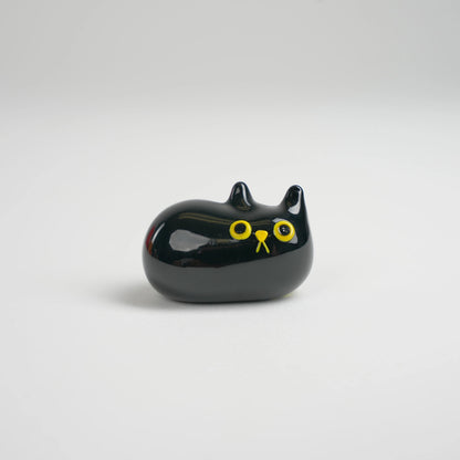 ShangDaili Black Cat 'I am here' Glass Figurine