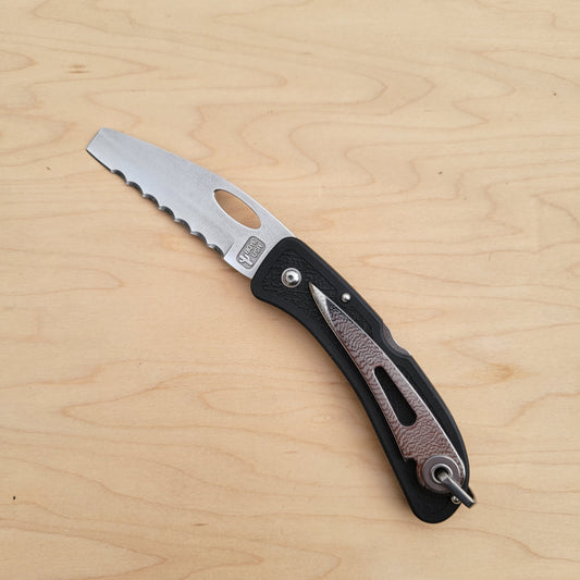 Boye Sheepsfoot Folder with Titanium Marlinspike - Black