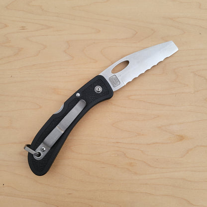 Boye Sheepsfoot Folder with Titanium Marlinspike - Black