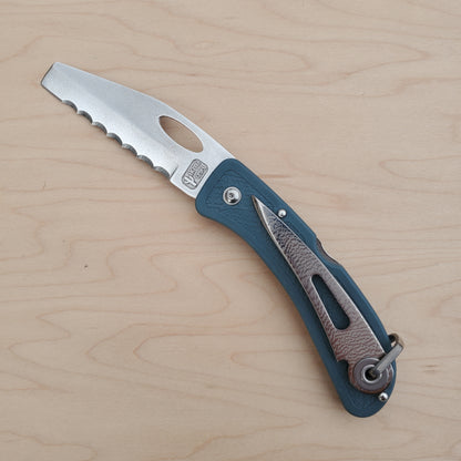 Boye Sheepsfoot Folder with Titanium Marlinspike - Blue