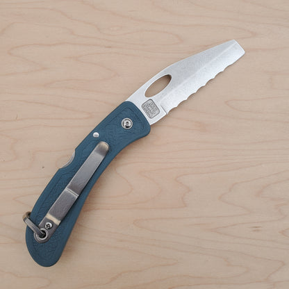 Boye Sheepsfoot Folder with Titanium Marlinspike - Blue