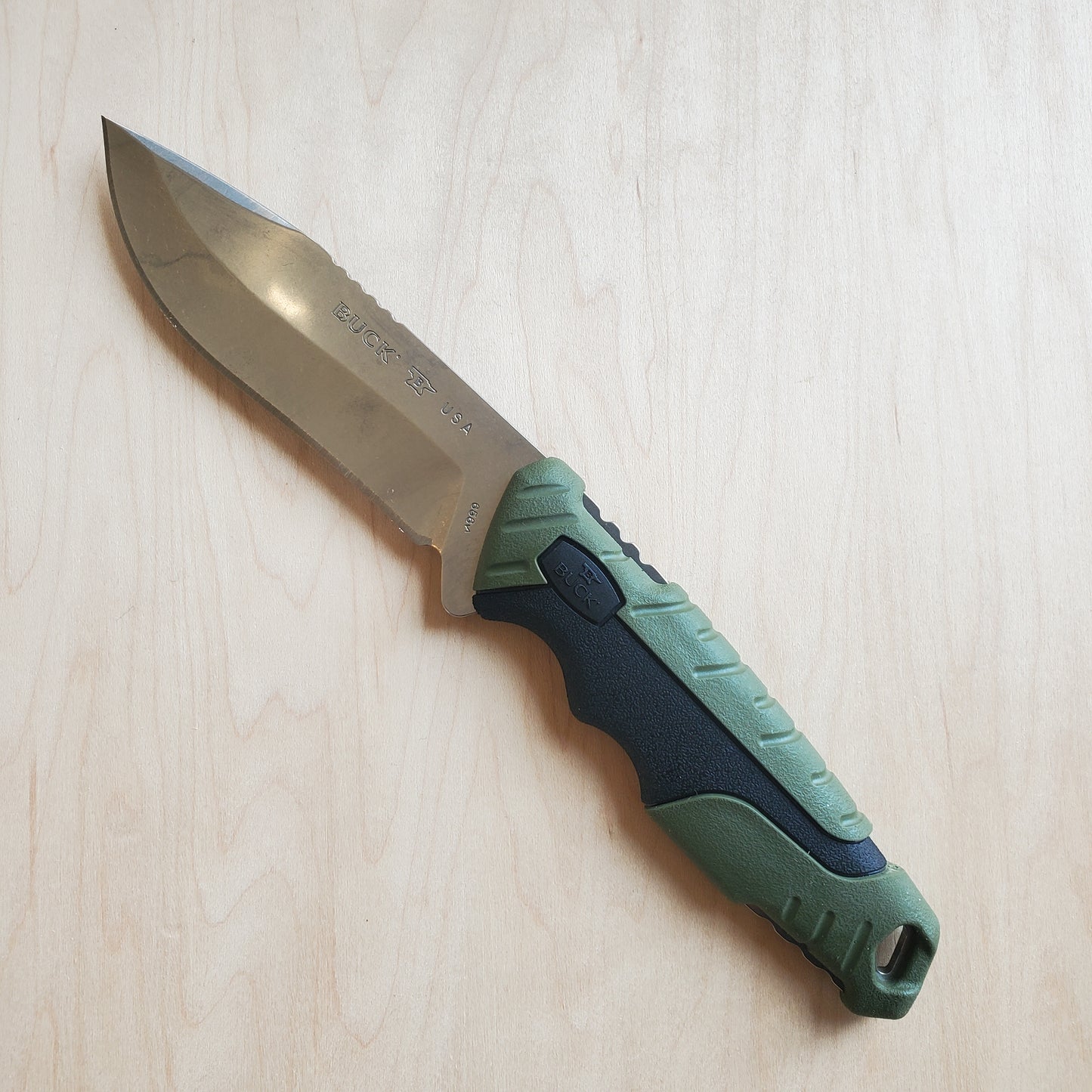 Buck 656 Large Pursuit Drop Point Hunting Knife - Green