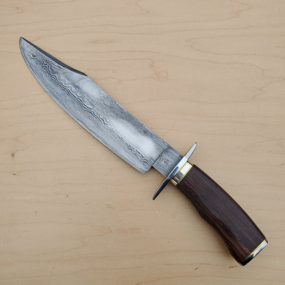 Dan Petersen Bowie 10.5" Damascus Cocobolo