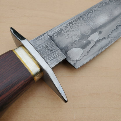 Dan Petersen Bowie 10.5" Damascus Cocobolo