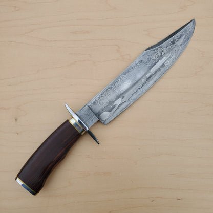 Dan Petersen Bowie 10.5" Damascus Cocobolo