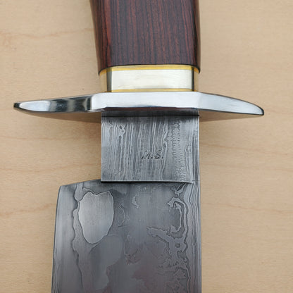 Dan Petersen Bowie 10.5" Damascus Cocobolo