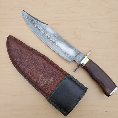 Dan Petersen Bowie 10.5" Damascus Cocobolo