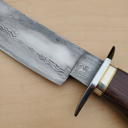 Dan Petersen Bowie 10.5" Damascus Cocobolo