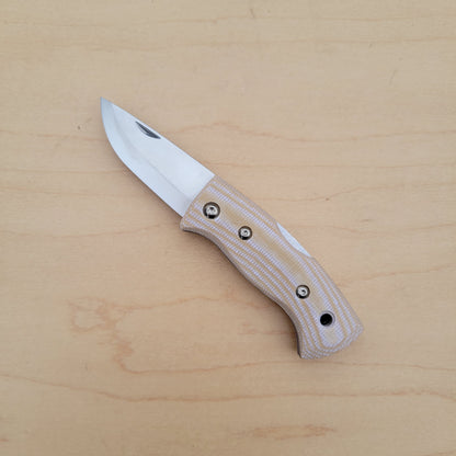 Helle Berget 2.25" Folding Knife - Beige Canvas Micarta