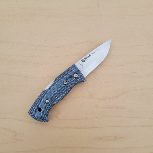 Helle Bergen 2.25" Folding Knife - Denim Micarta
