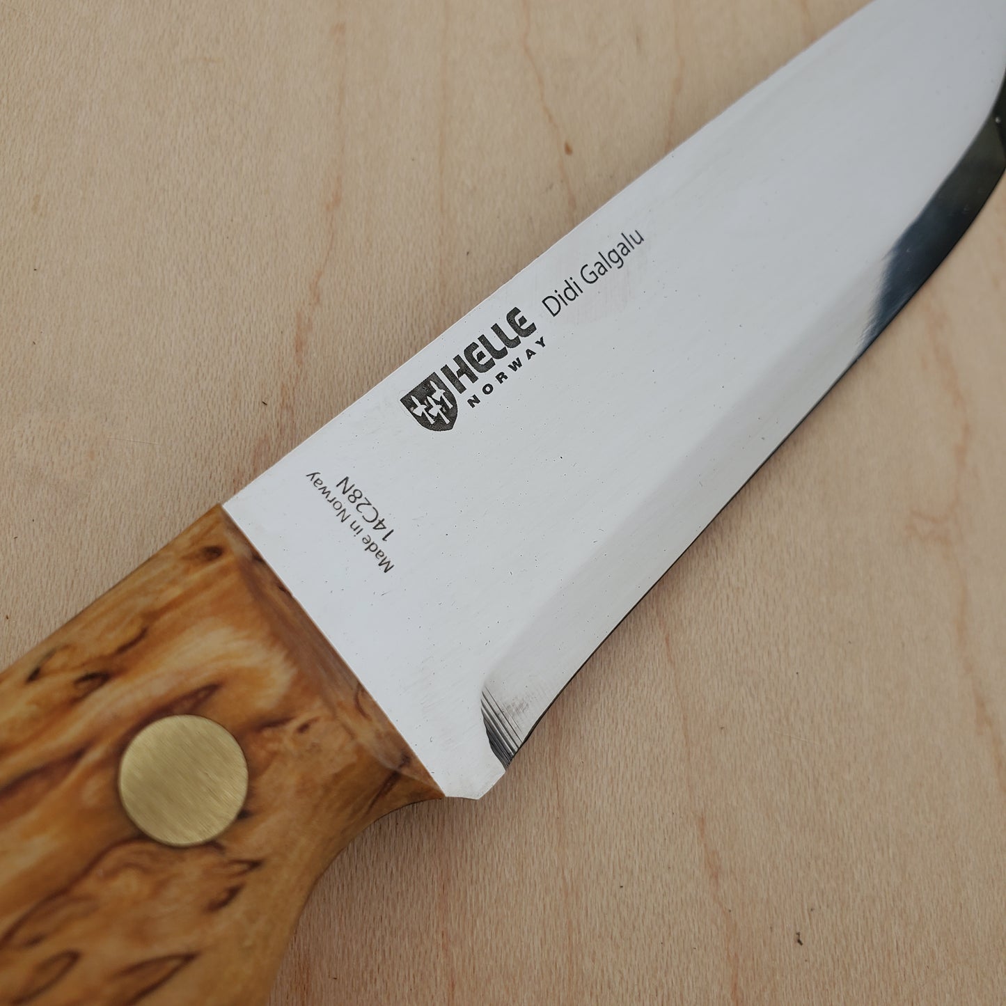 Helle Didi Galgalu Bushcraft Knife - 14C28N