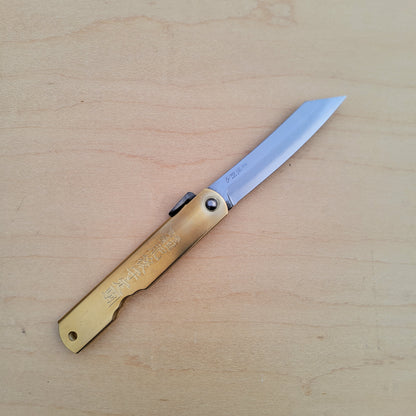 Higonokami 3" Aogami - Brass