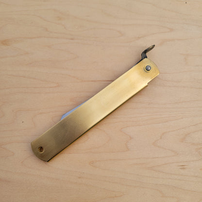 Higonokami 3.5" Aogami - Brass