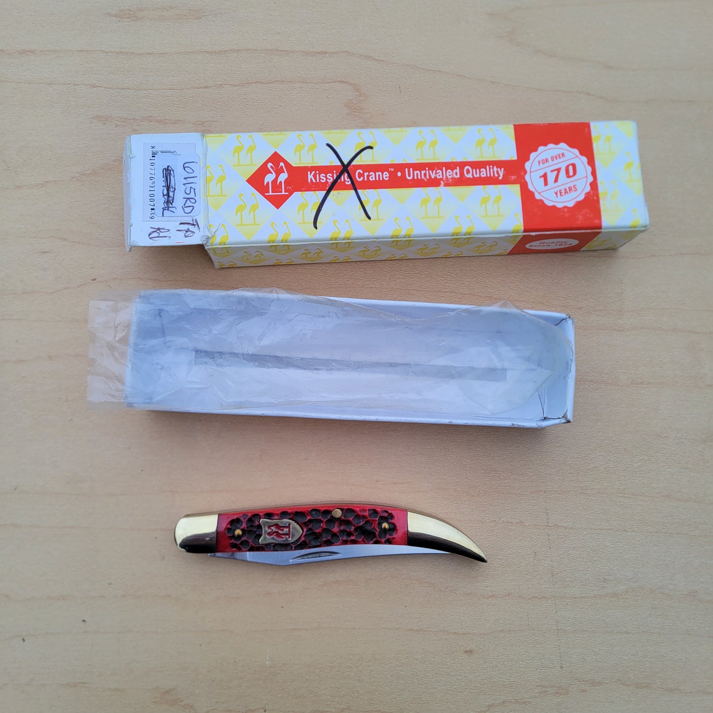 Kissing Crane Toothpick 6115RD - Red Bone