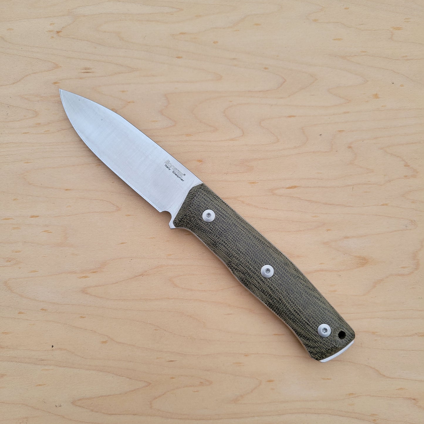 LionSTEEL B35 Fixed Blade - Green Micarta